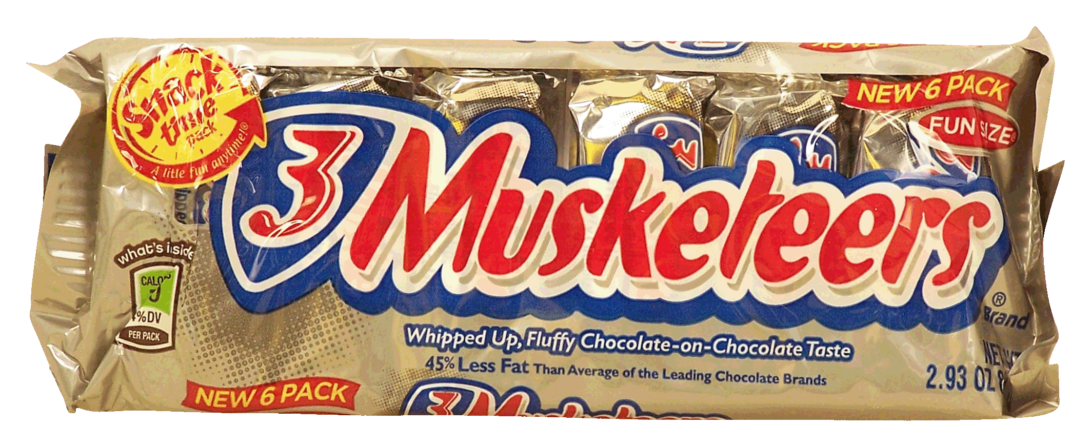 3 Musketeers  whipped up fluffy chocolate bar, snack size, 6-count Full-Size Picture